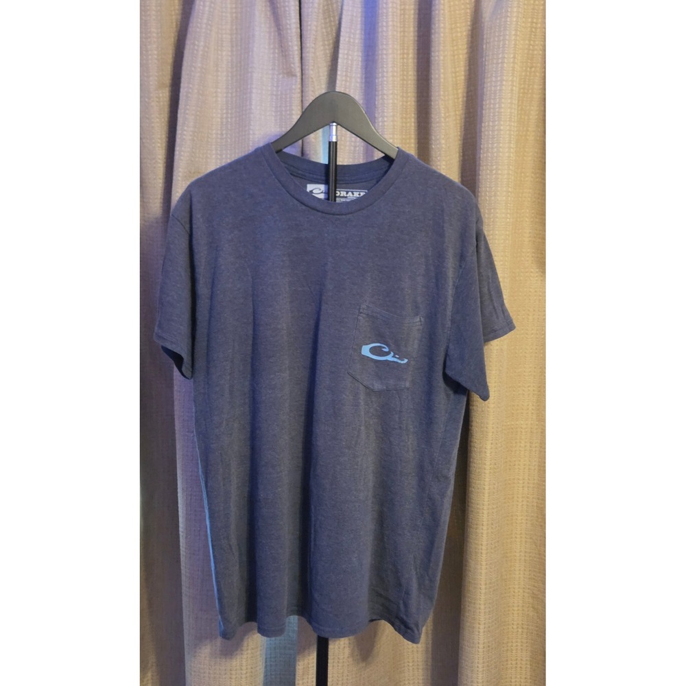 Drake Waterfowl Duck Graphic Short Sleeve T-Shirt Men's Size Large Blue